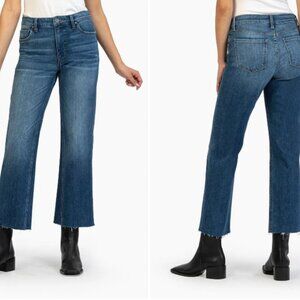 NWT Kelsey Fab Ab High Waist Raw Hem Ankle Flare Jeans Kelsey High Rise